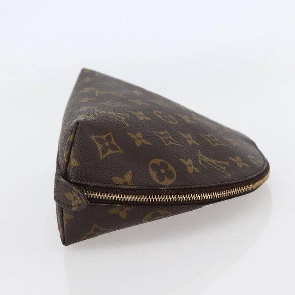 LOUIS VUITTON Monogram Trousse Demi Ronde Cosmetic Pouch LV Auth - Picture 5 of 16